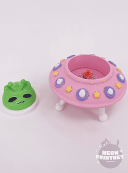 Alien Cat UFO Keyboard Fidget Clicker 3d model
