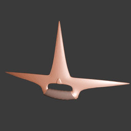 Star Shaped Push Dagger Fantasy Weapon v2 3d model