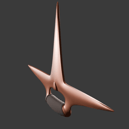 Star Shaped Push Dagger Fantasy Weapon v2 3d model