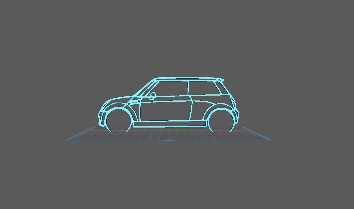 Mini Cooper - S R53 Wall Art 3d model