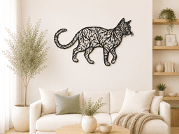 Nature Pattern Cat 2D Wall Art.stl 3d model