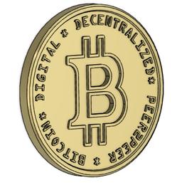 Bitcoin (2 sided and split in half)