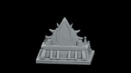 Sun Pyramid Celestial Altar STL - Printable Fantasy Sacred Architecture 3d model