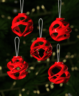 Christmas Ornament Twinkle Twists 002 3d model