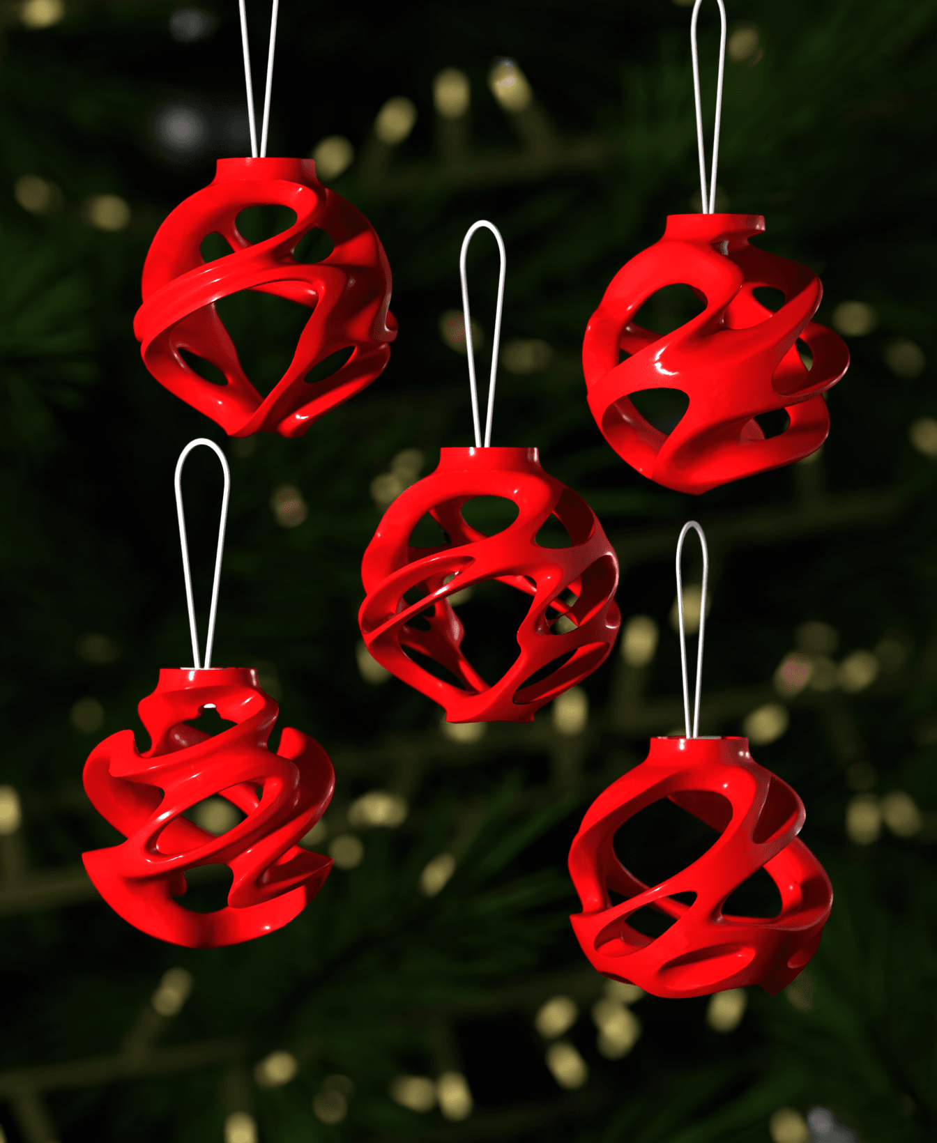 Christmas Ornament Twinkle Twists 002 3d model