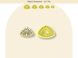 Seashell Abstract Clay Cutter for Polymer Clay | Digital STL File | Clay Tools | 5 Sizes Clay Cutter 3d model