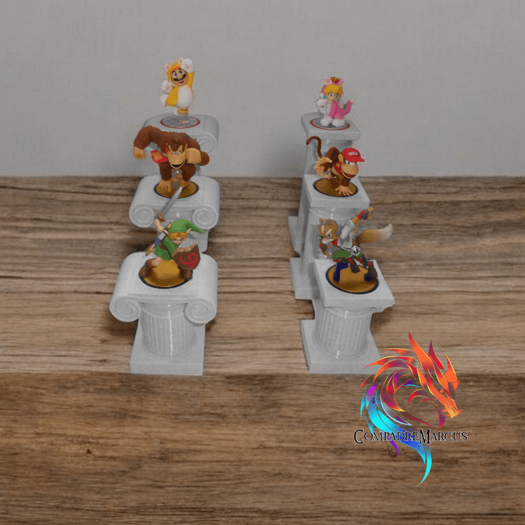Greek column style amiibo display / Set of 6 3d model