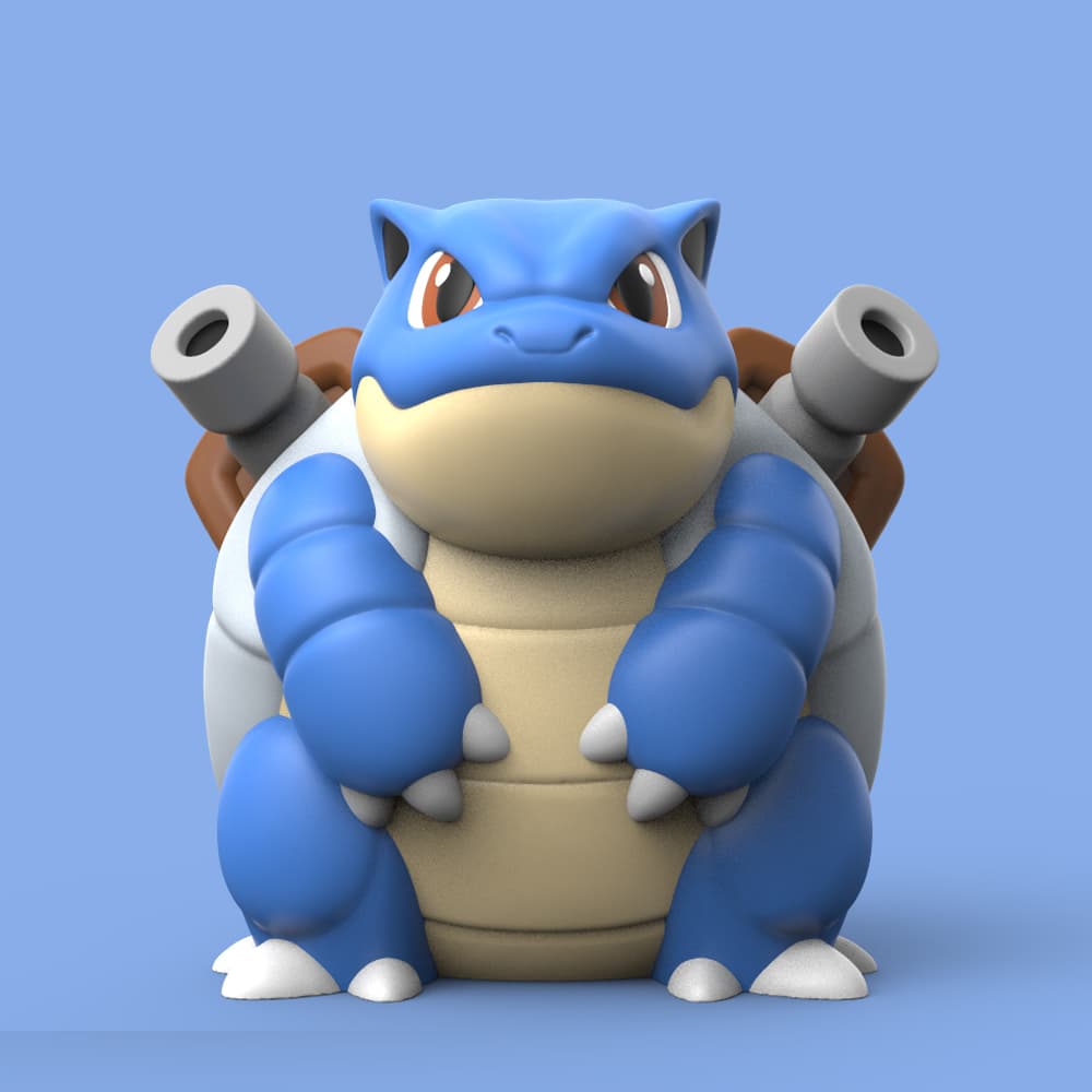 Chibi Blastoise (Easy Print No Supports) 3d model