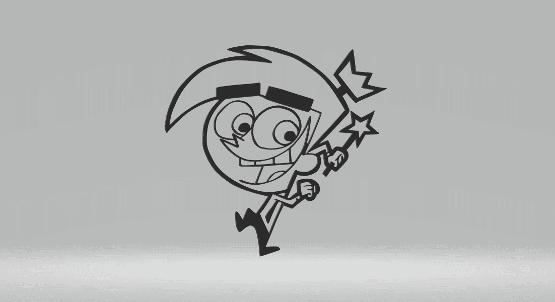 Cosmo The Fairly OddParents - Art 2D.stl 3d model