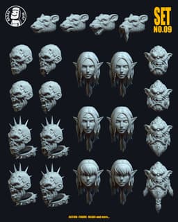 Head Pack SET.09 3d model