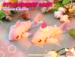 Strawberry + Regular Shark Flexi 3d model