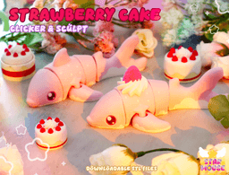 Strawberry + Regular Shark Flexi 3d model