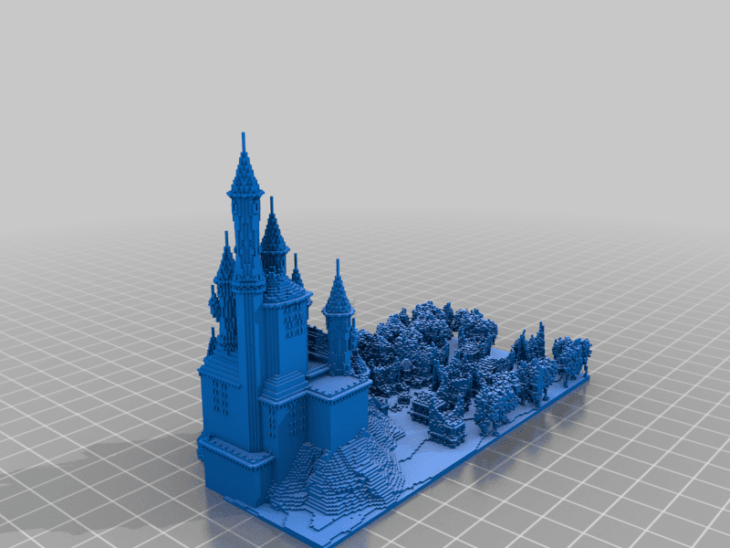 Minecraft Snow White Castle 3d model