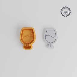 Cocktail Shape Cutter & Stamp Set, Drink Glass Cookie & Fondant Tool, Small/Medium/Large, Baking Decoration, 6-Piece Collection PRODUCT_4860 3d model