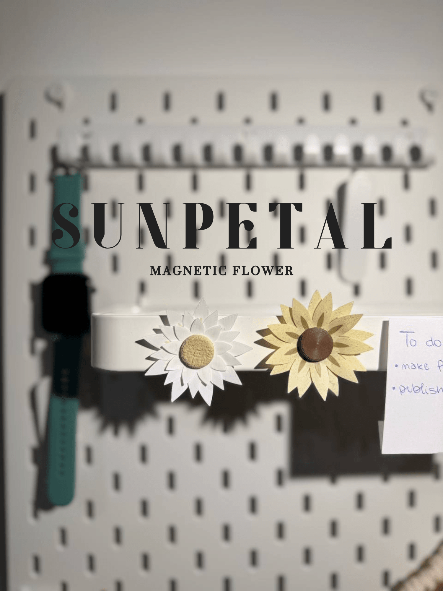 Sunpetal - 3D Printed Magnetic Flower 3d model