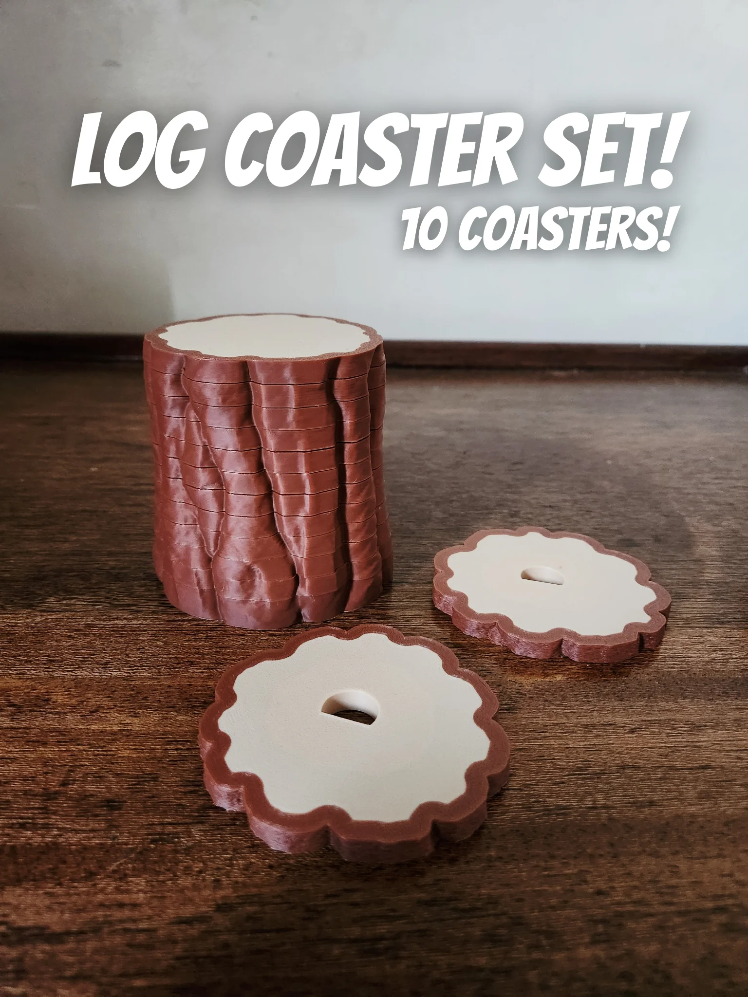 Log Coaster Set!!! 3d model