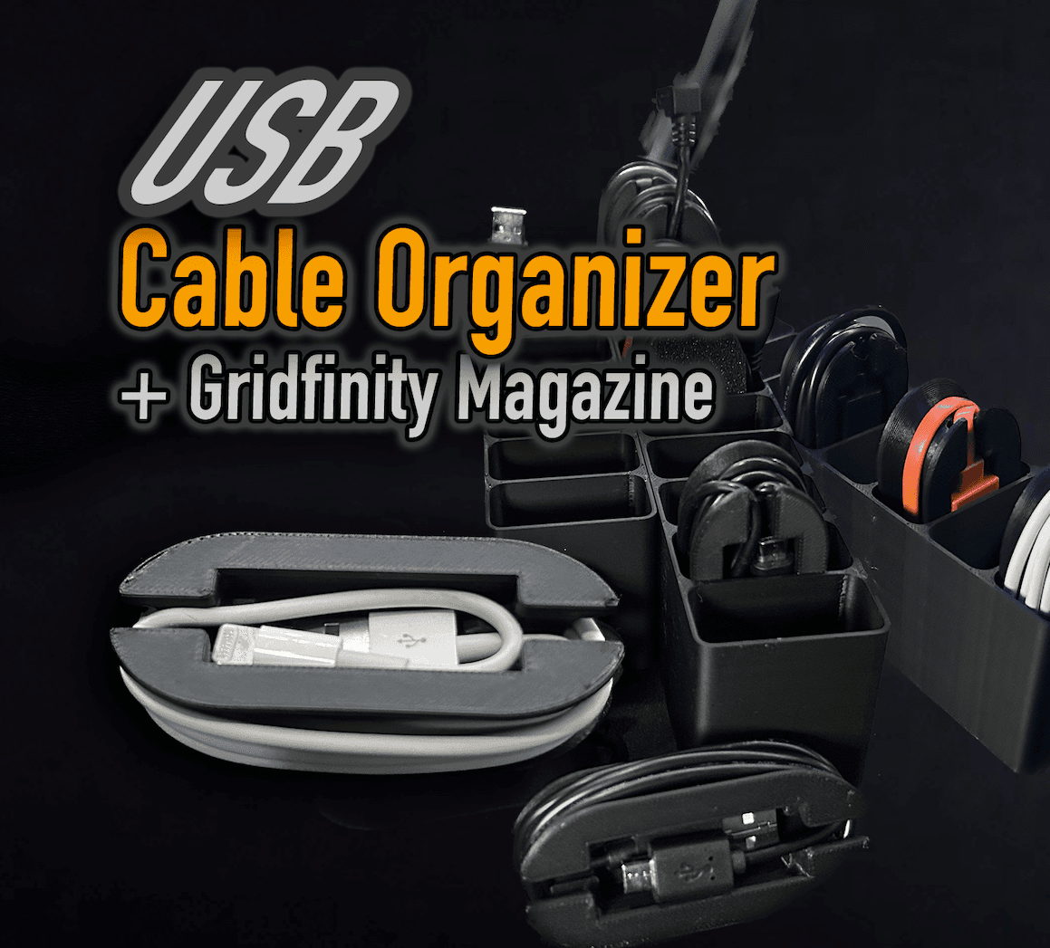 USB Cable Storage Organizers (SMALL) 3d model