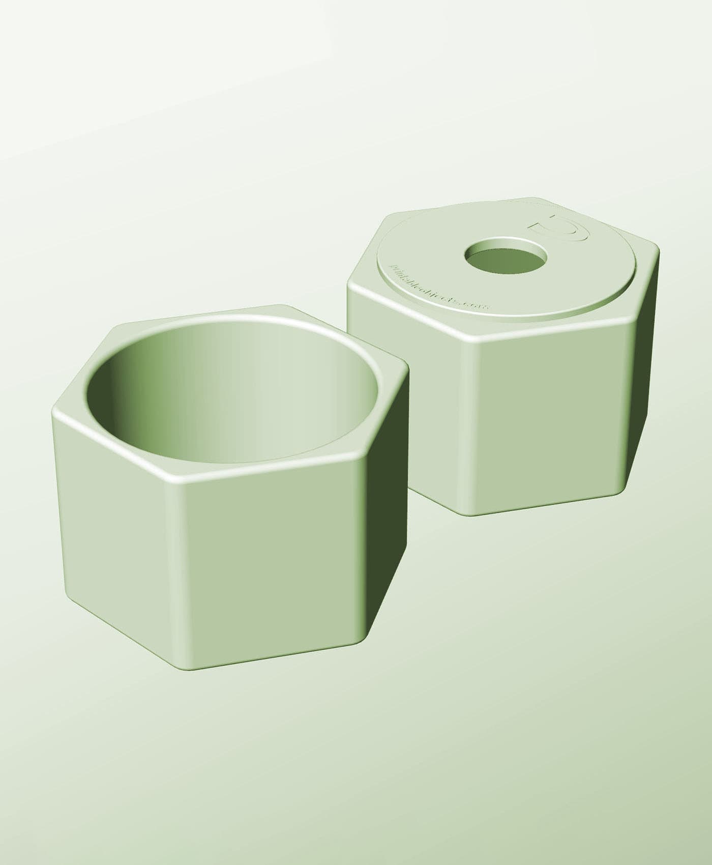CH128-100-P Stackable pierced bin box module for creative decor 3d model