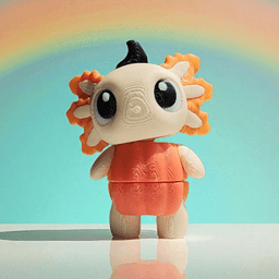 Pumpkin Axolotl Flexi 3d model