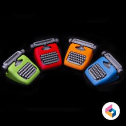 Typewriter shape SD card Holder 3d model