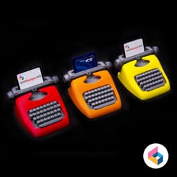 Typewriter shape SD card Holder 3d model