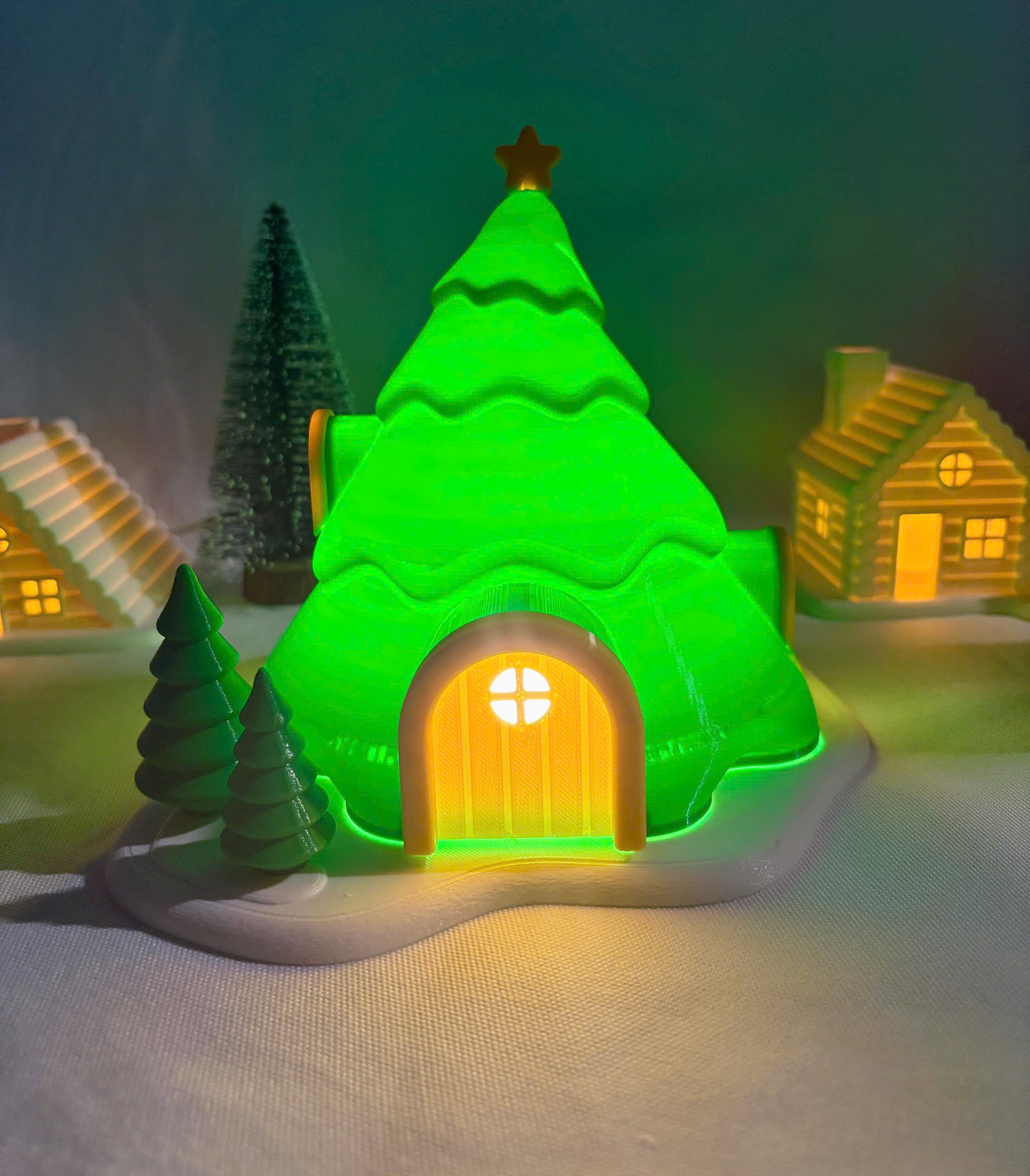 Christmas house tree designs 3d model