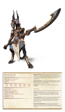 Anubis Guard - 3 Models - Court of Anubis - PRESUPPORTED - Illustrated and Stats - 32mm scale 3d model