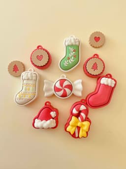 Classic Christmas Clicker Keychain Fidget Toy Bundle 3d model