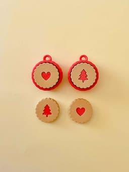 Classic Christmas Clicker Keychain Fidget Toy Bundle 3d model