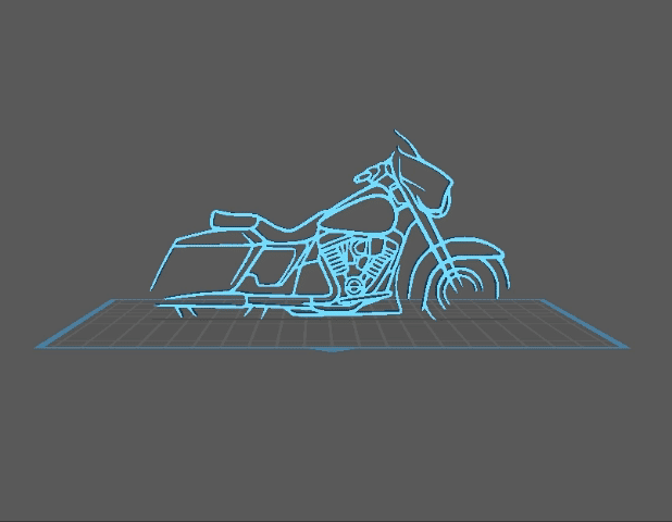 Harley Davidson - StreetGlide Wall Art 3d model