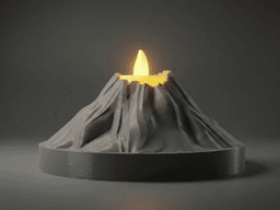 Volcanic Tealight Holder – A Warm Eruption for Your Desk 3d model