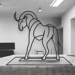 Minatour Line Art - Desktop Line Art 3d model