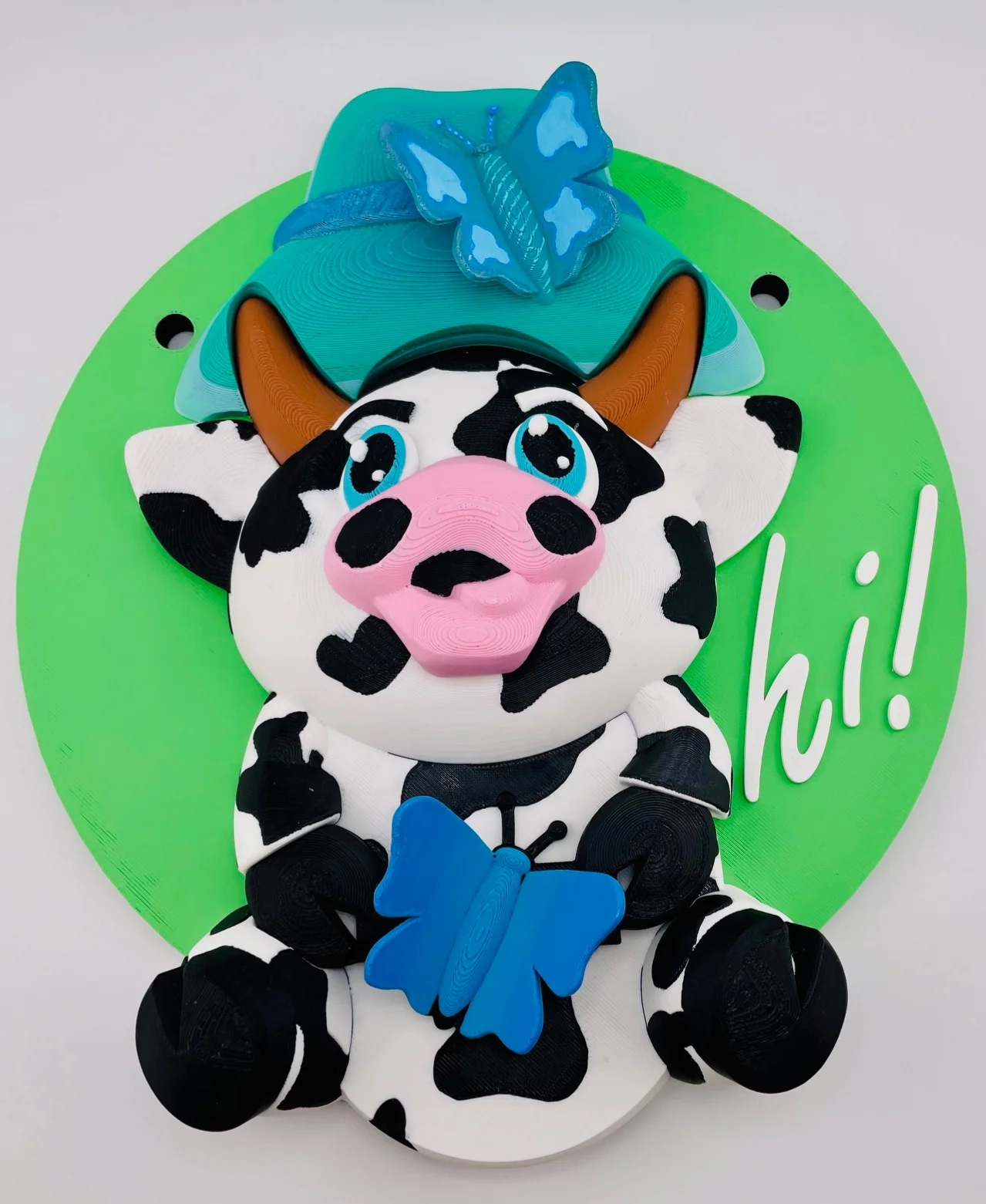 Magnetic Butterfly Hat for Modular Cow Sign 3d model