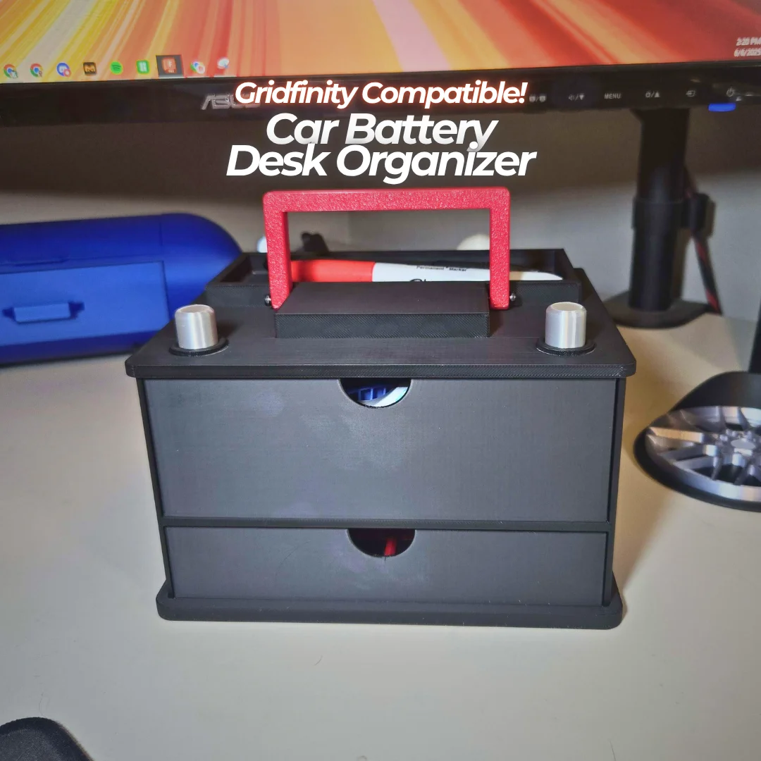 Car Battery Storage System - Gridfinity Compatible 3d model