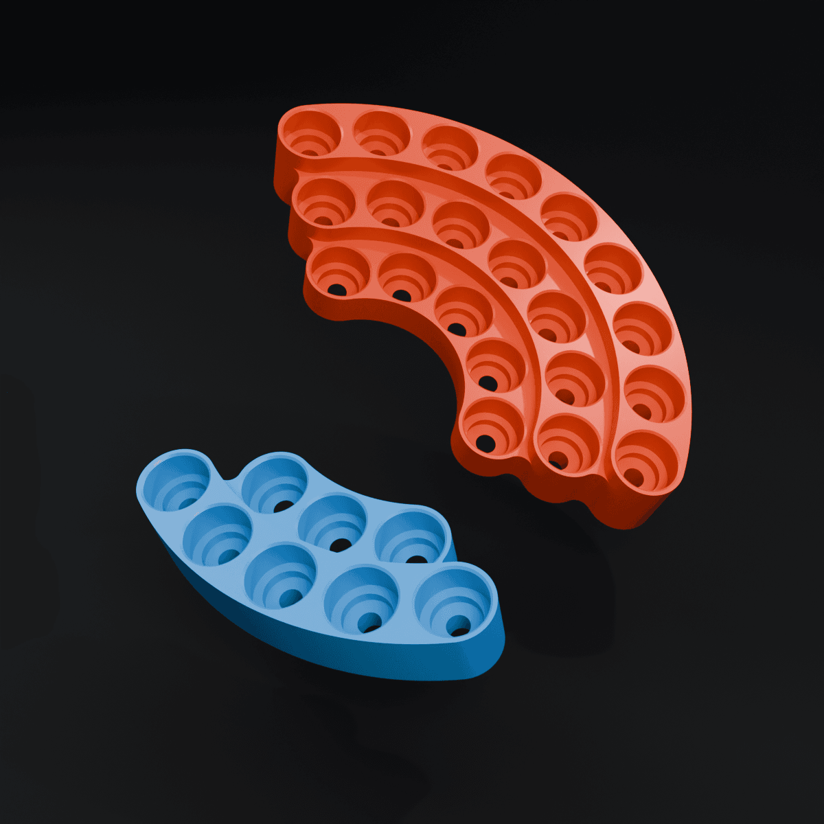 Essential oils rack (8 or 21 bottles) 3d model