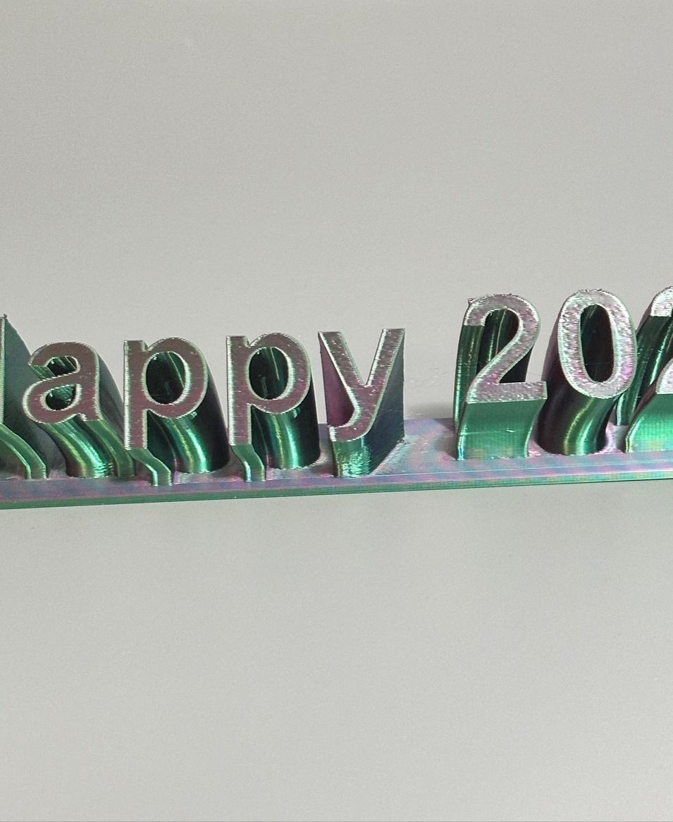 Happy 2024 desk logo 3d model