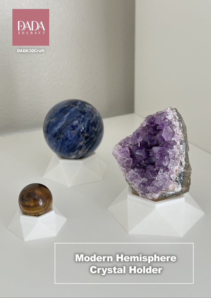 Modern Hemisphere Crystal Holder 3d model