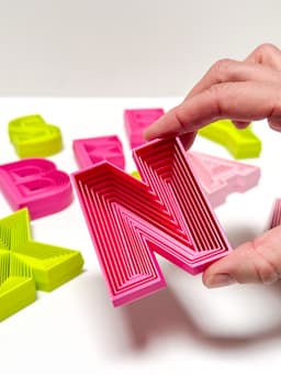 Alphabet Layered Fidgets 3d model