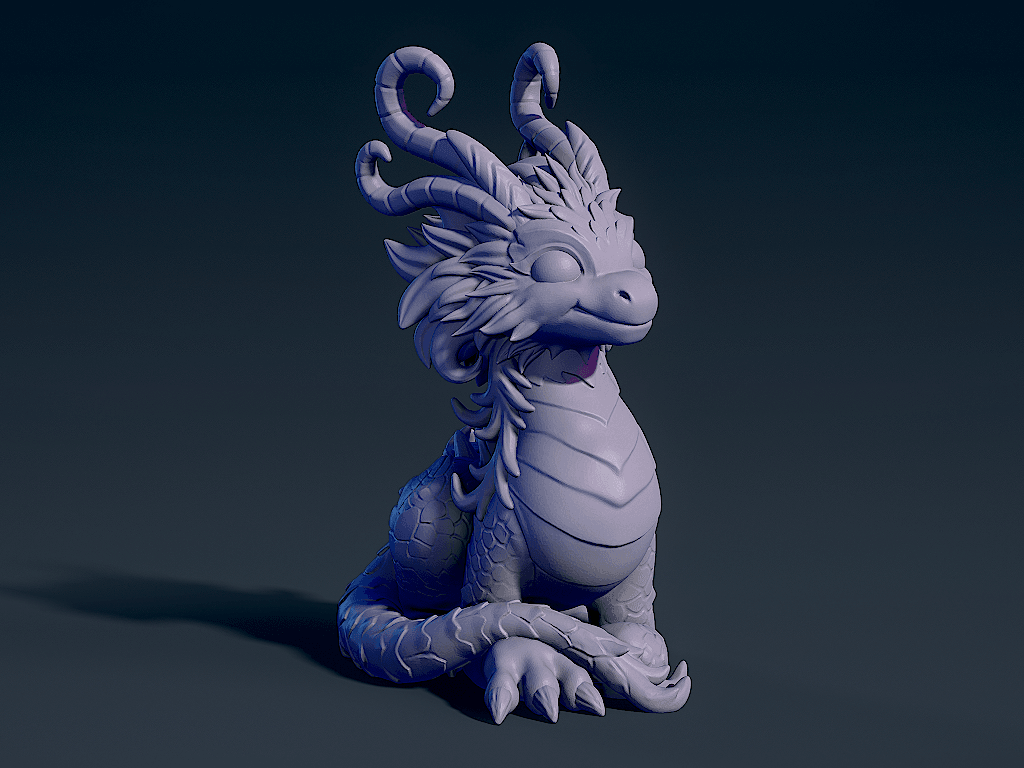 Cute Dragon 1.stl 3d model