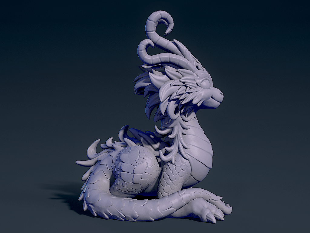 Cute Dragon 1.stl 3d model