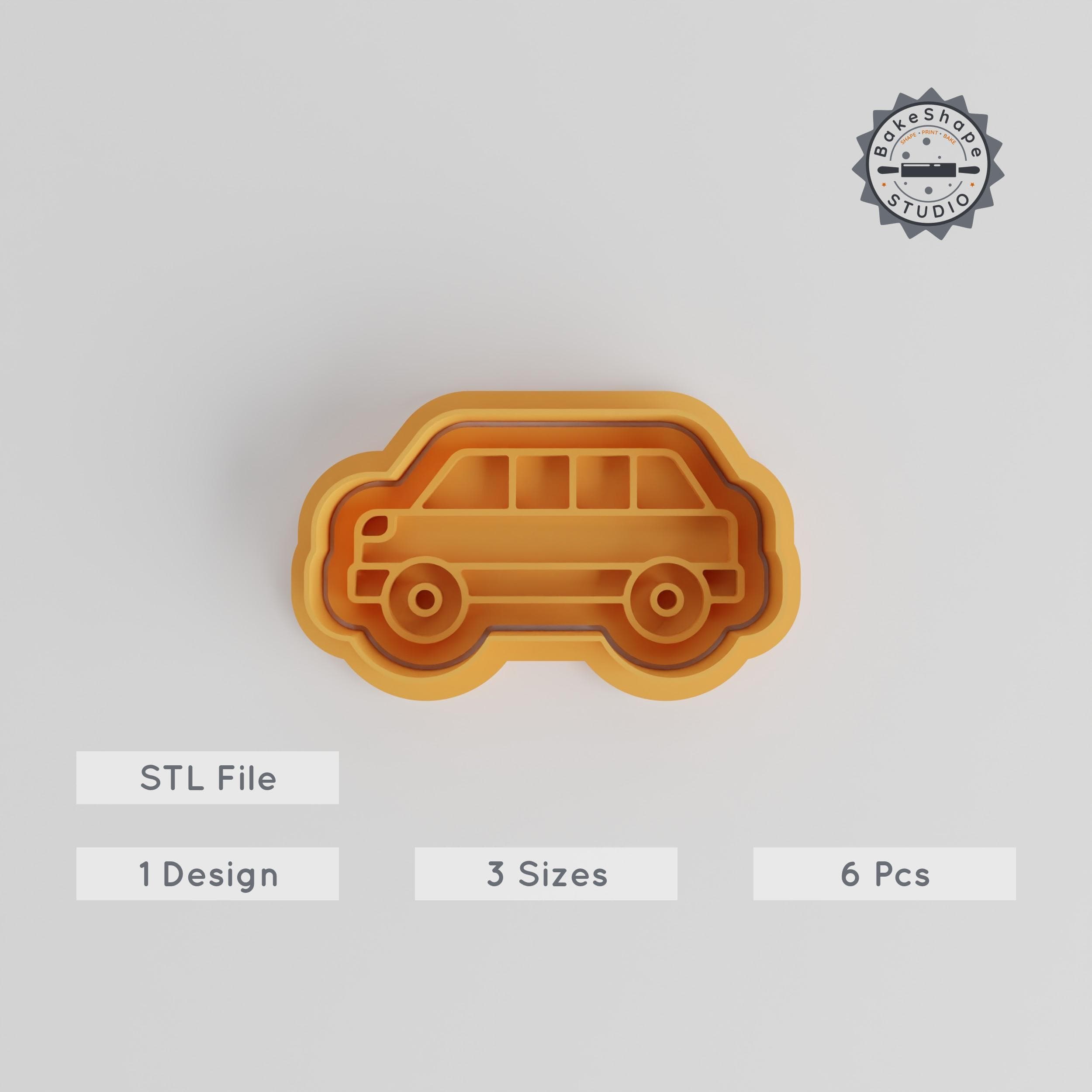 Limousine Shape Cutter & Stamp Set, Cookie & Fondant, 3 Sizes, Transportation-Themed 3D Print Design PRODUCT_3237 3d model