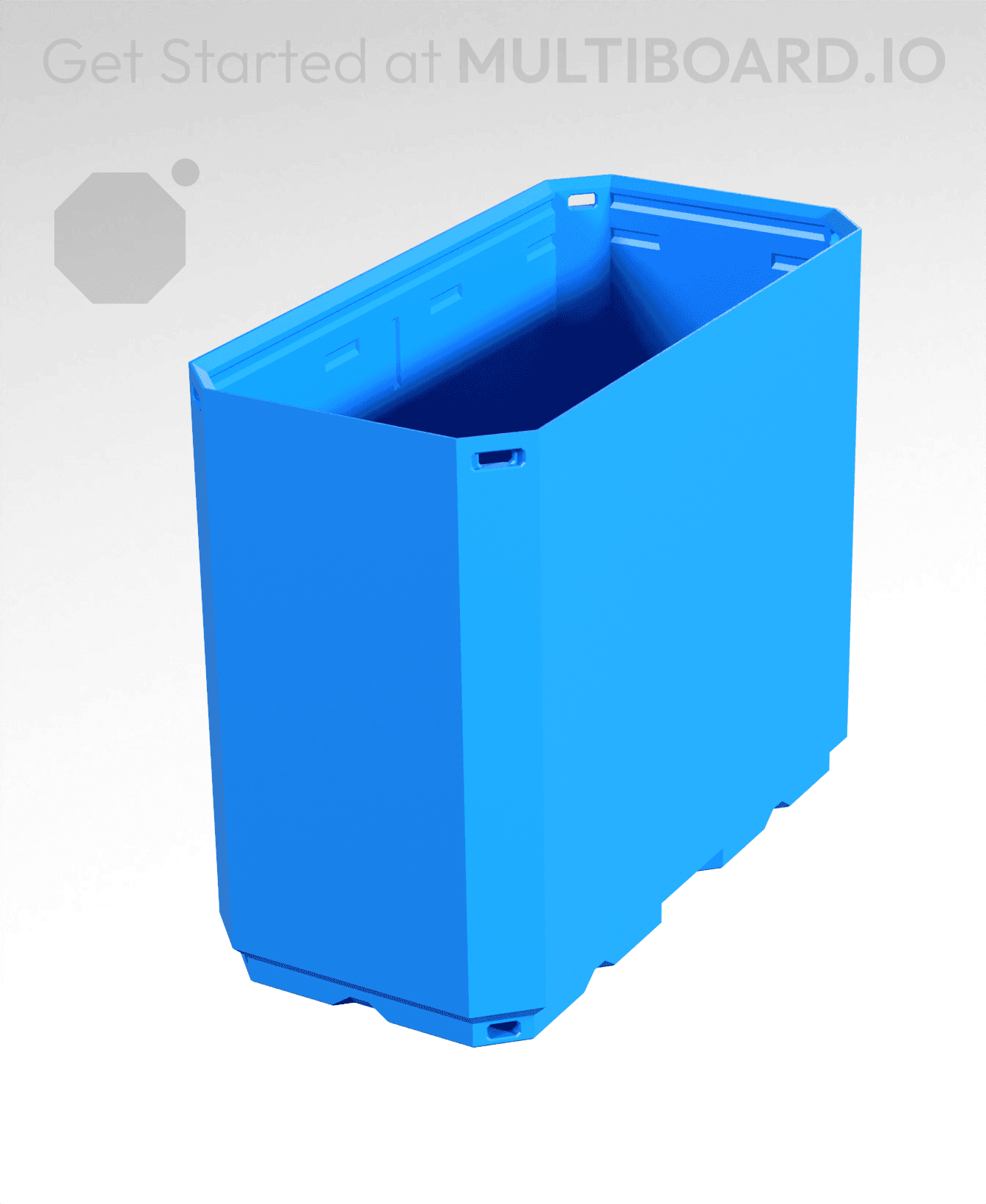 1x2x1.5 CU - Simple Walls - Multibin Shell 3d model