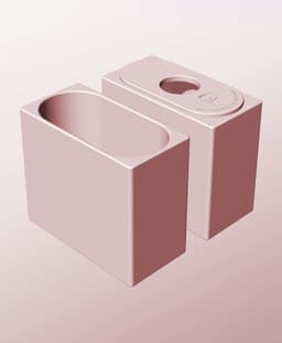 CX68-130-P Modular Stacking pierced container for home decor 3d model