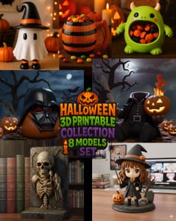 Halloween 3D Printable Collection – 8 Models Set V2 3d model