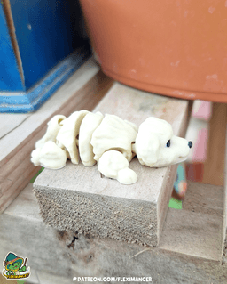 Golden Retriever Dog | Flexi print-in-place + Keychain | Multicolor 3d model