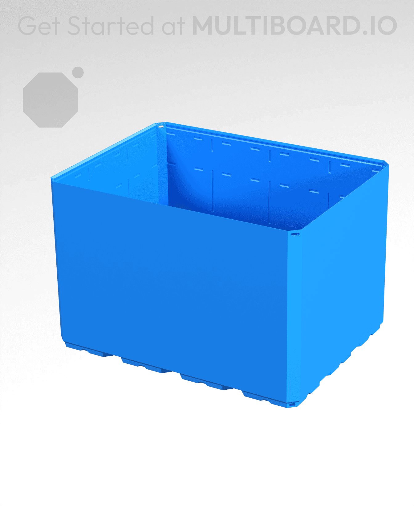 4x3x2.5 CU - Simple Walls - Multibin Shell 3d model