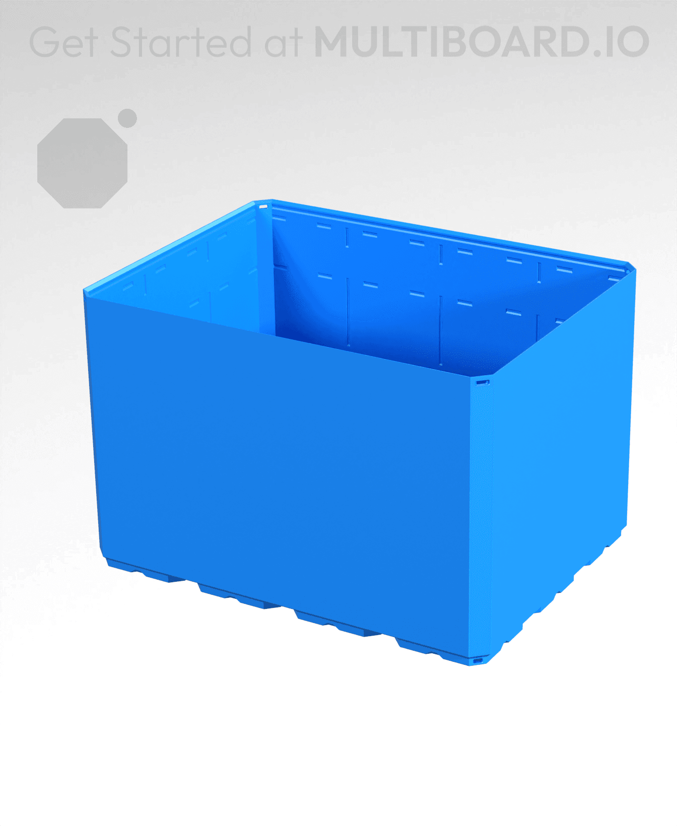 4x3x2.5 CU - Simple Walls - Multibin Shell 3d model