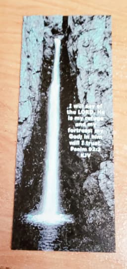 Waterfall Bookmark With Scripture HueForge 3d model