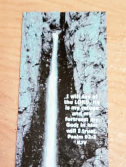 Waterfall Bookmark With Scripture HueForge 3d model