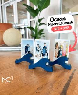 SingleWavePolaroidStand 3d model